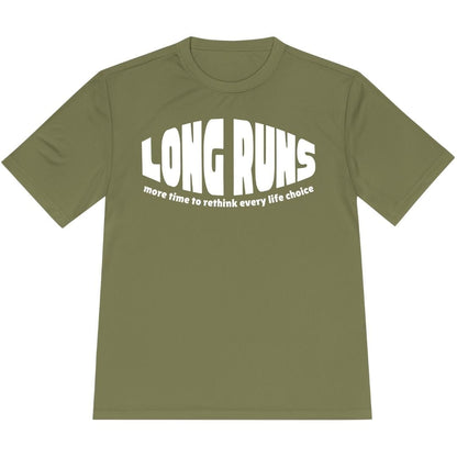Printify T-Shirt Olive Drab Green / XS Long Runs T-Shirt / Pro