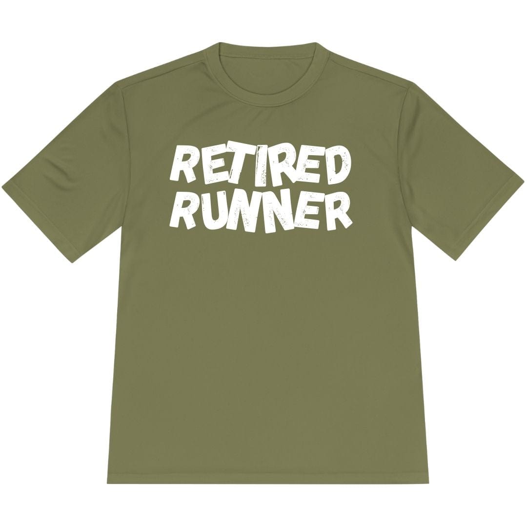 Printify T-Shirt Olive Drab Green / XS Retired Runner T-Shirt / Pro