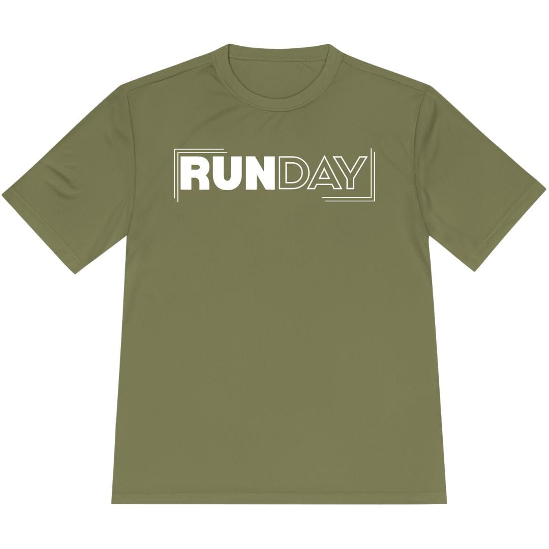 Printify T-Shirt Olive Drab Green / XS Run Day T-Shirt / Pro