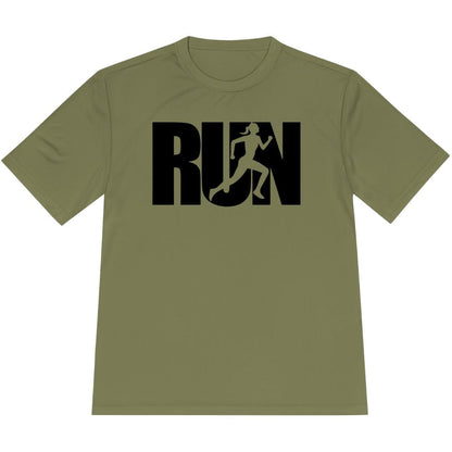 Printify T-Shirt Olive Drab Green / XS Run Girl T-Shirt / Pro