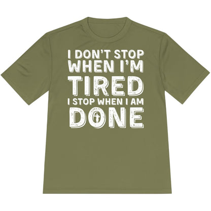 Printify T-Shirt Olive Drab Green / XS Run ‘Til It’s Done T-Shirt / Pro