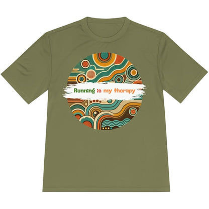 Printify T-Shirt Olive Drab Green / XS Running is My Therapy T-Shirt / Pro