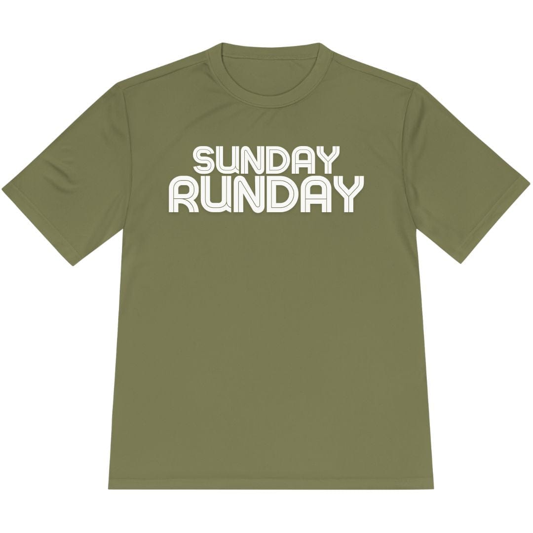 Printify T-Shirt Olive Drab Green / XS Sunday Run Day T-Shirt / Pro