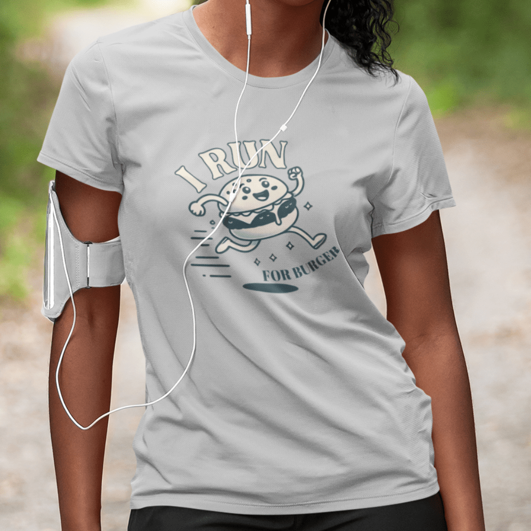 Printify T-Shirt Run For Burger T-Shirt