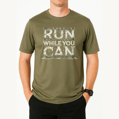 Printify T-Shirt Run While You Can T-Shirt / Pro