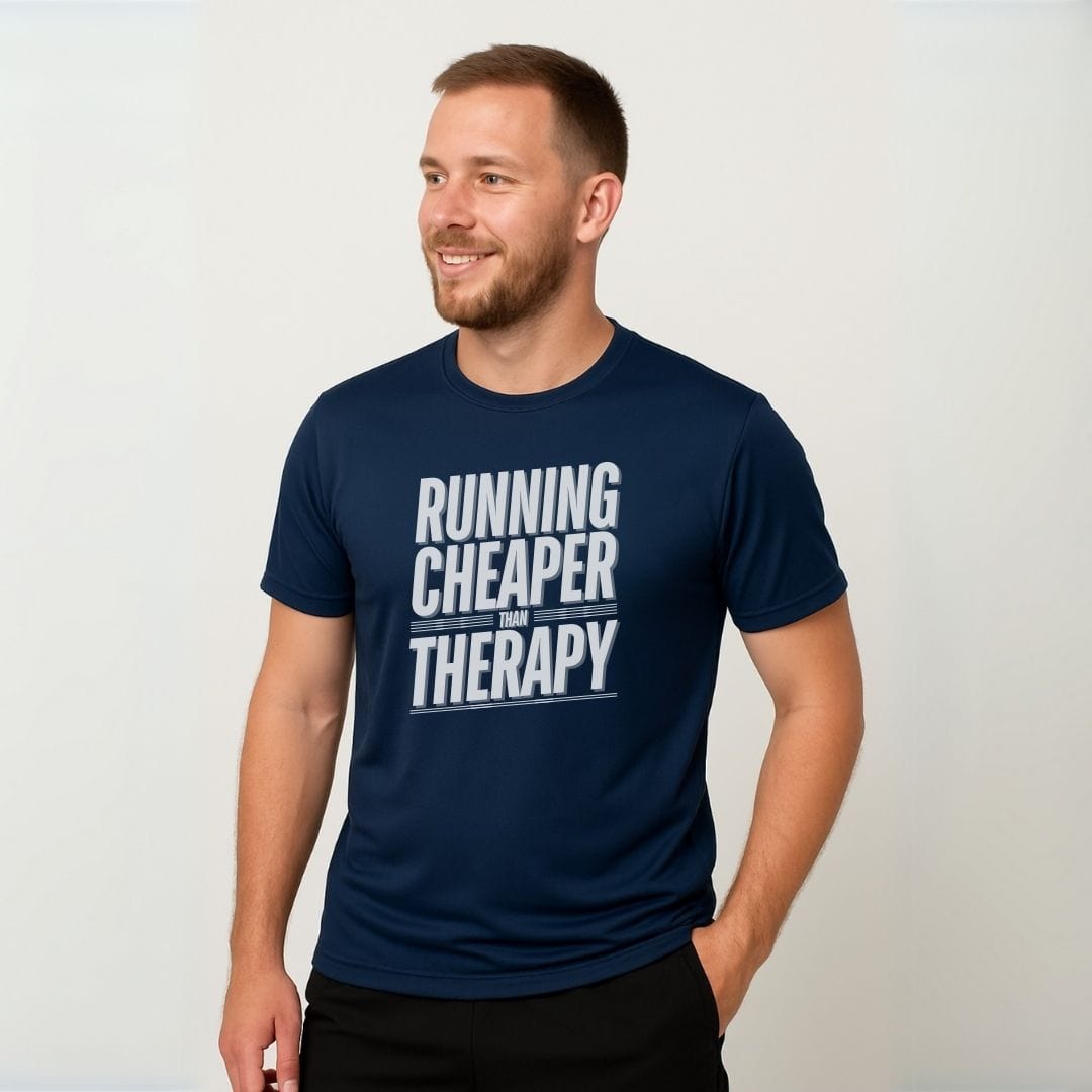 Printify T-Shirt Running Cheaper Than Therapy T-Shirt / Pro
