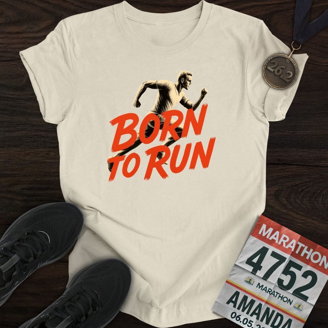 Printify T-Shirt Sand / S Born To Run T-Shirt