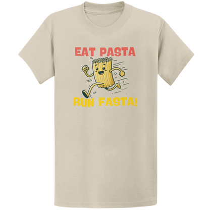 Printify T-Shirt Sand / S Eat Pasta Run Fasta T-Shirt