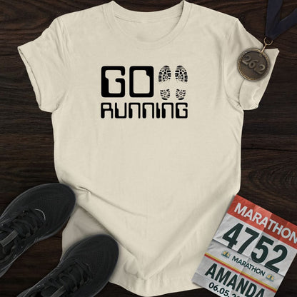 Printify T-Shirt Sand / S Go Running T-shirt