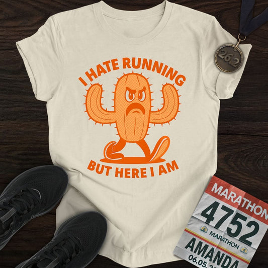 Printify T-Shirt Sand / S I Hate Running -3- T-Shirt