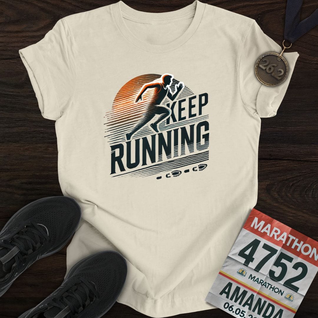 Printify T-Shirt Sand / S Keep Running T-Shirt