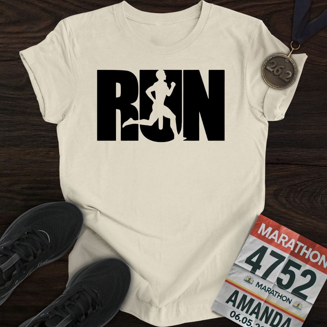 Printify T-Shirt Sand / S Run Boy T-shirt
