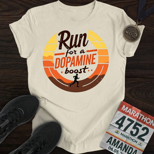Printify T-Shirt Sand / S Run For a Dopamine Boost T-shirt