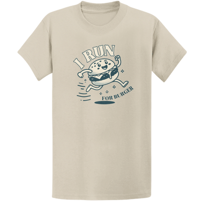 Printify T-Shirt Sand / S Run For Burger T-Shirt