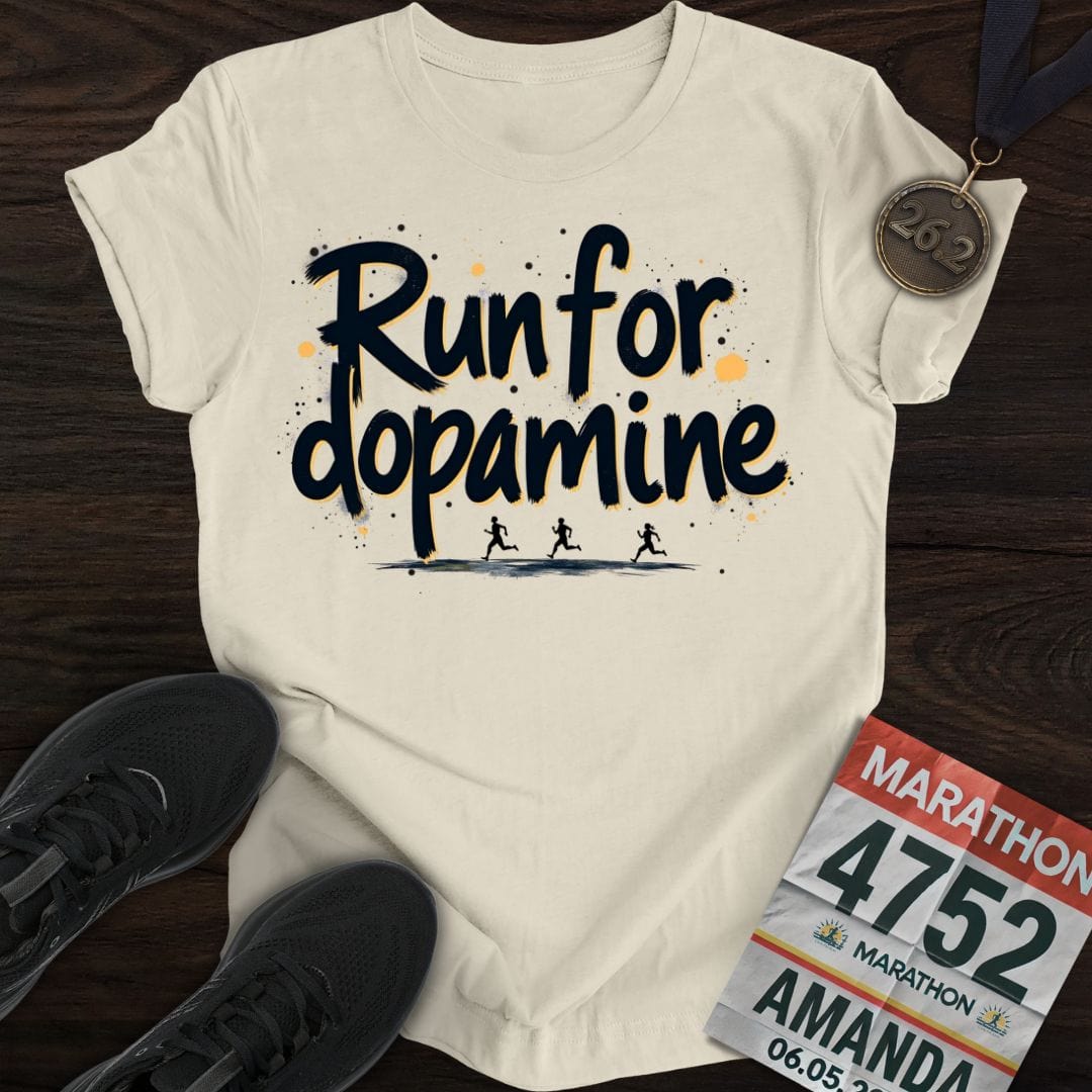Printify T-Shirt Sand / S Run For Dopamine -2- T-shirt