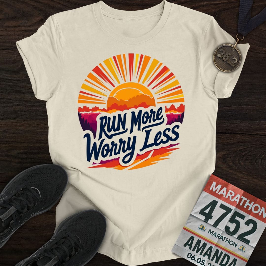 Printify T-Shirt Sand / S Run More, Move More T-shirt