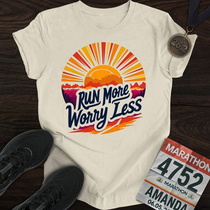 Printify T-Shirt Sand / S Run More, Move More T-shirt