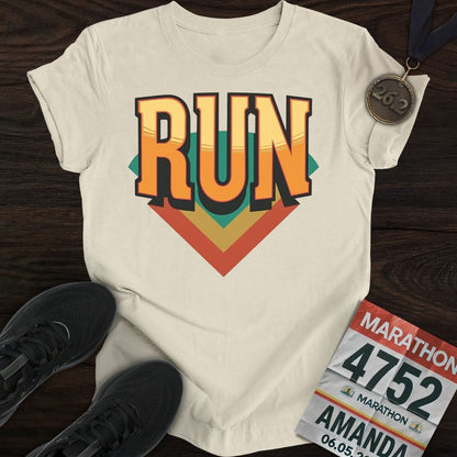 Printify T-Shirt Sand / S Run Strong T-shirt