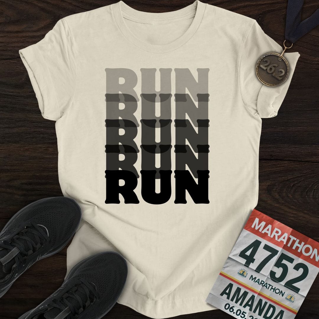 Printify T-Shirt Sand / S Run T-Shirt