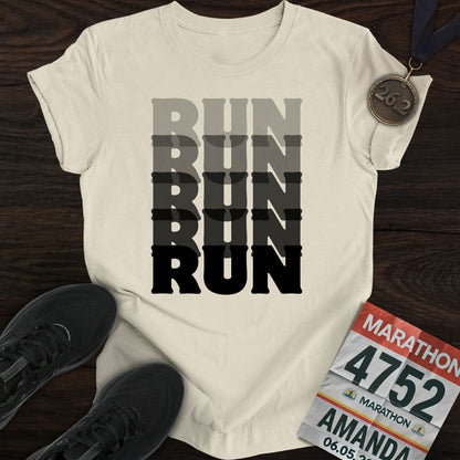 Printify T-Shirt Sand / S Run T-Shirt