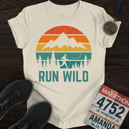 Printify T-Shirt Sand / S Run Wild T-shirt