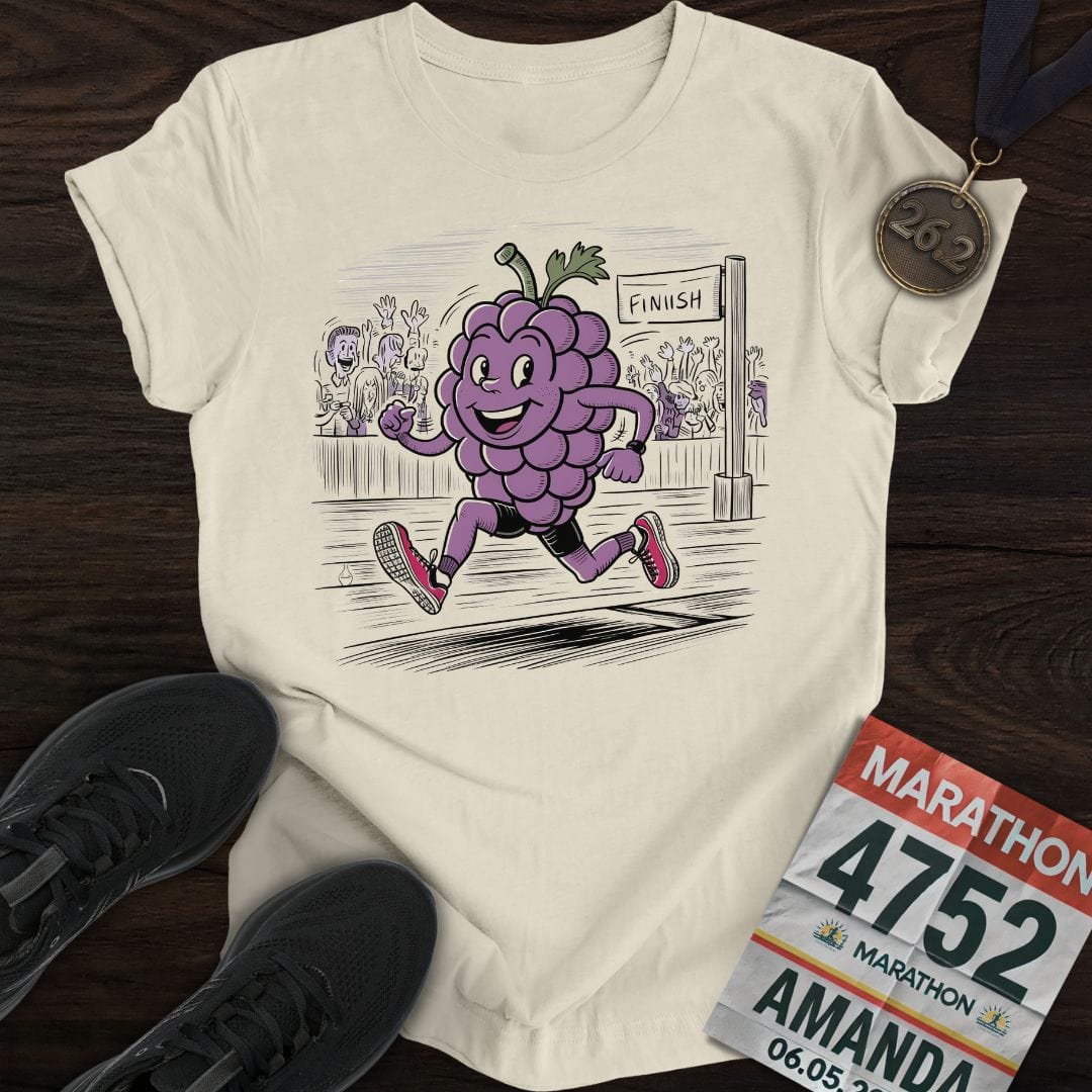 Printify T-Shirt Sand / S Running Grapes T-Shirt