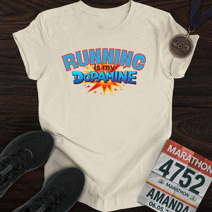 Printify T-Shirt Sand / S Running Is My Dopamine -2- T-shirt