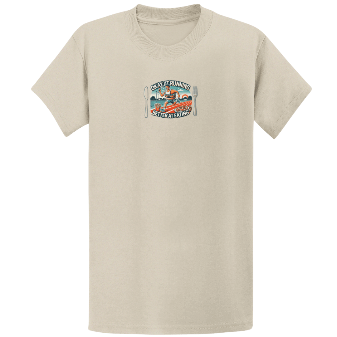 Printify T-Shirt Sand / S Running or Eating T-Shirt