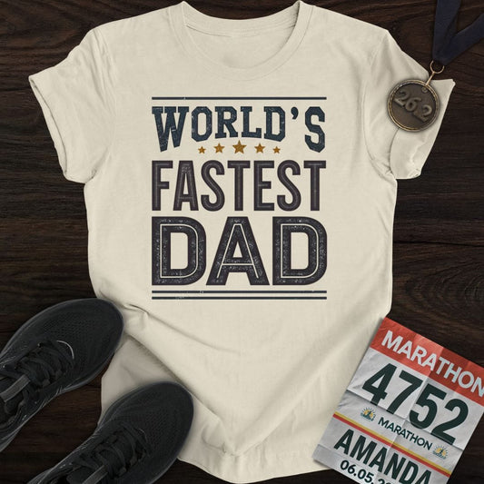 Printify T-Shirt Sand / S World's Fastest Dad T-shirt