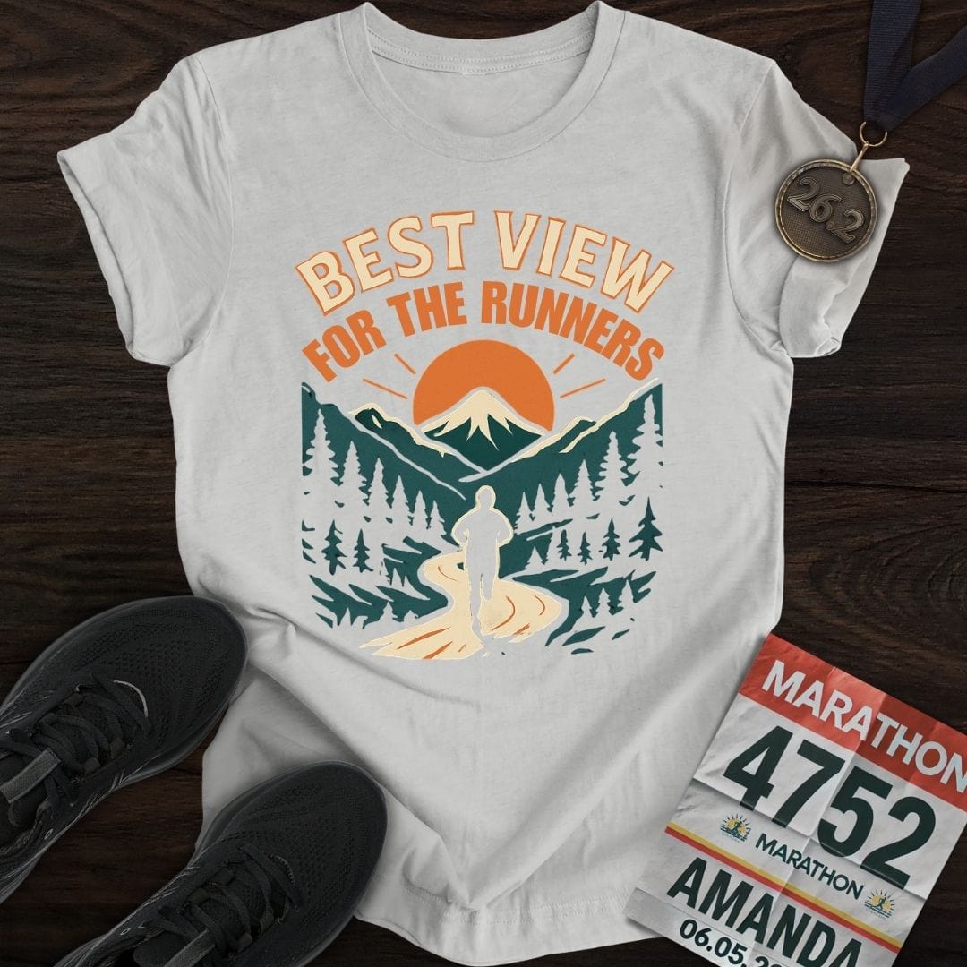 Printify T-Shirt Sport Grey / S Best View For The Runners T-Shirt