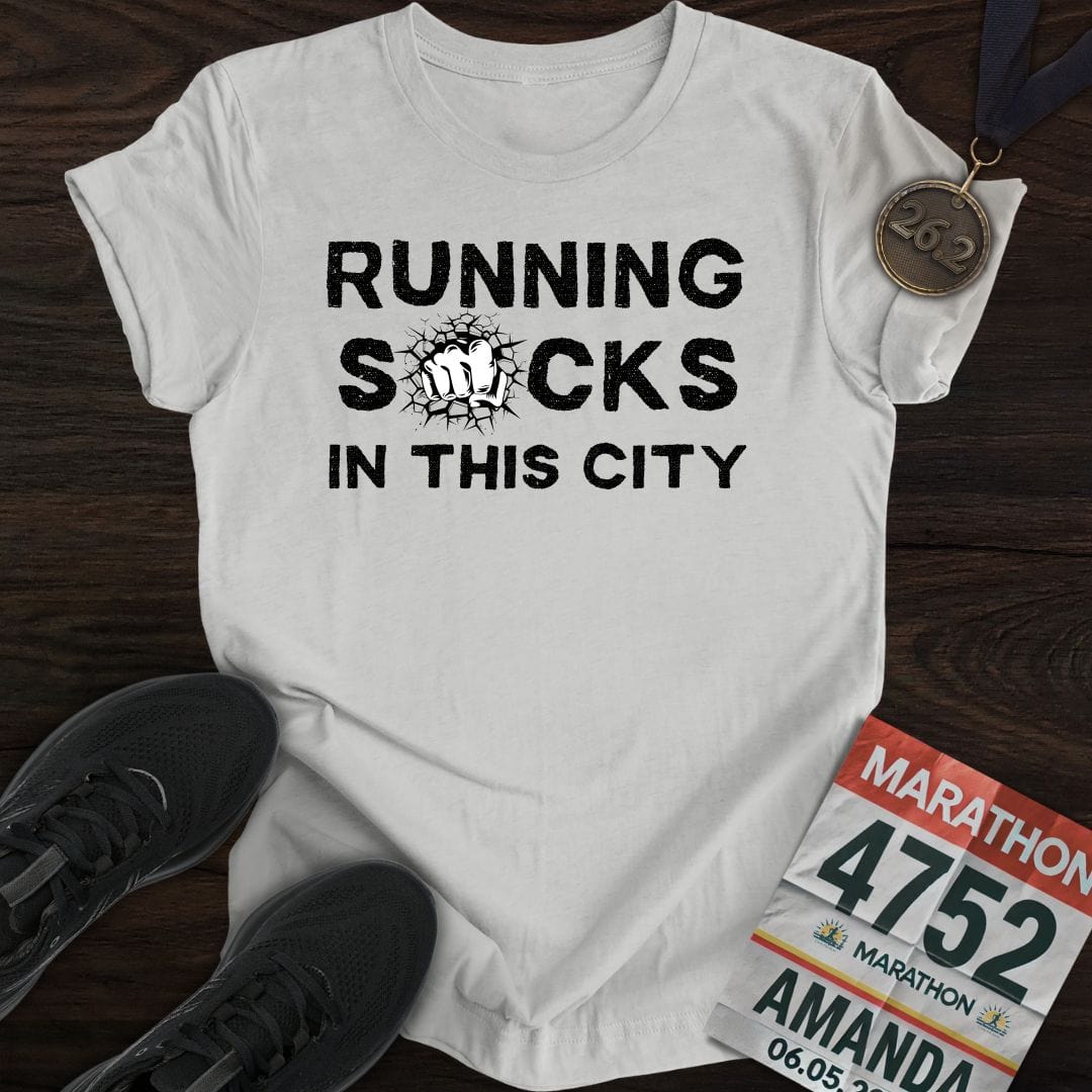 Printify T-Shirt Sport Grey / S City Runs, Zero Fun T-shirt