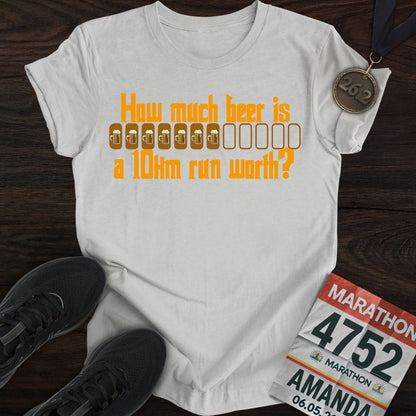 Printify T-Shirt Sport Grey / S Drink Beer and Run 10KM
