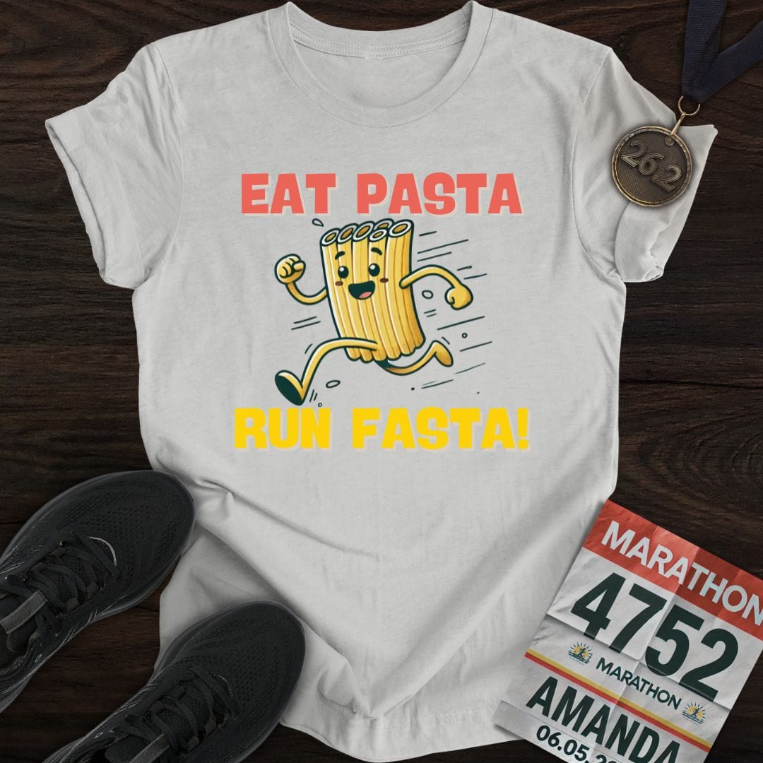 Printify T-Shirt Sport Grey / S Eat Pasta Run Fasta T-Shirt