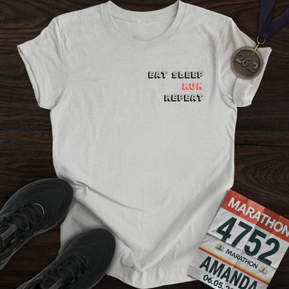 Printify T-Shirt Sport Grey / S Eat Sleep RUN Repeat T-Shirt