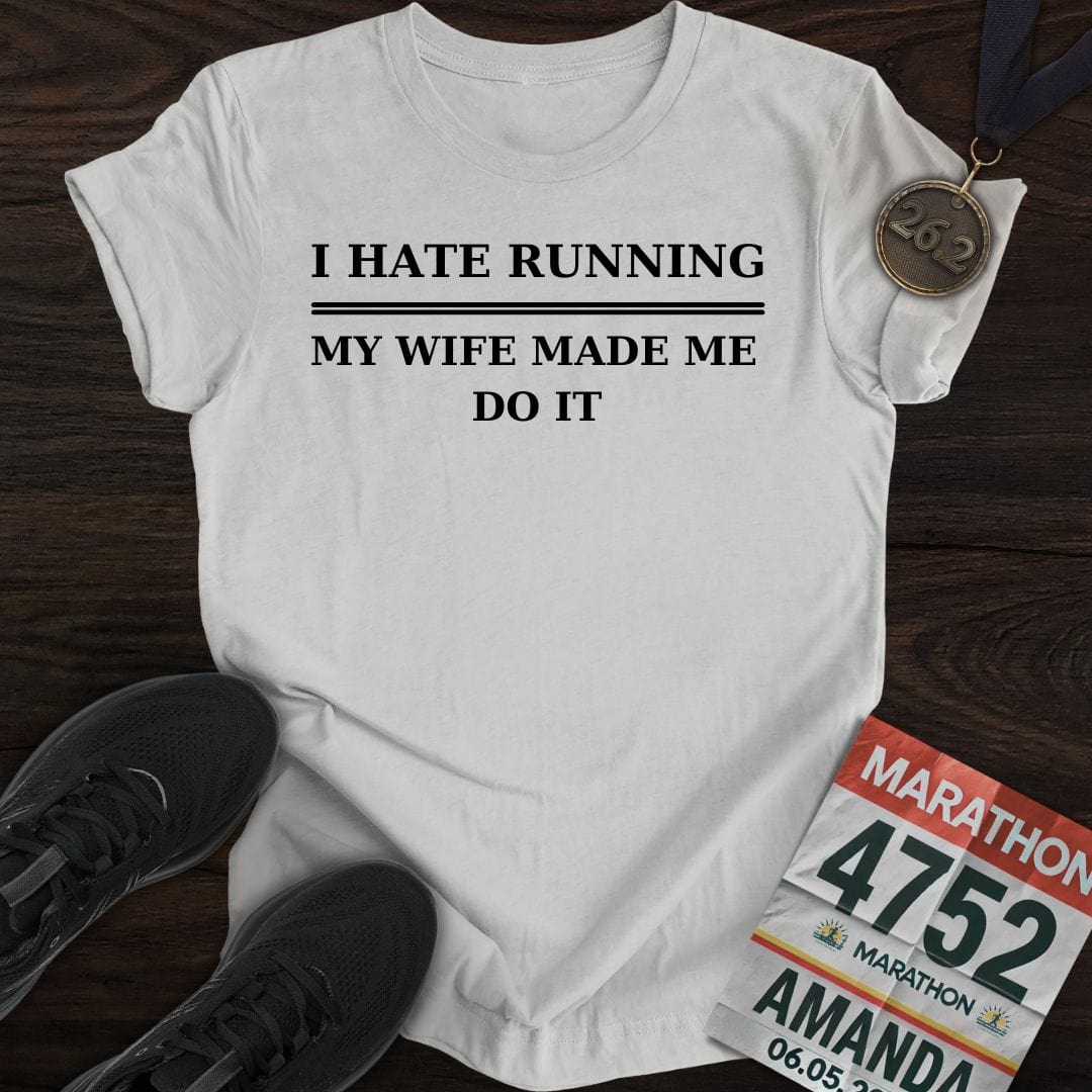 Printify T-Shirt Sport Grey / S Hate Running T-Shirt