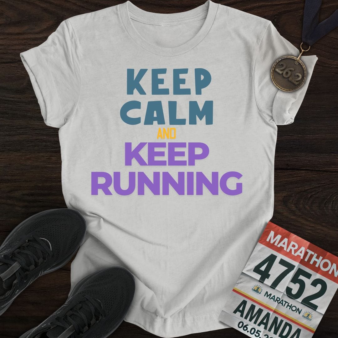 Printify T-Shirt Sport Grey / S Keep Calm And Keep Running T-shirt