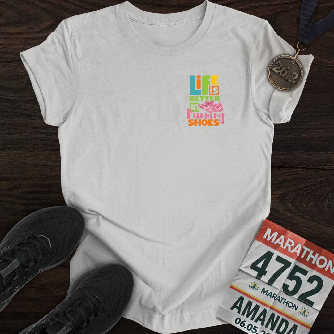 Printify T-Shirt Sport Grey / S Life Is Better In Running Shoes T-shirt