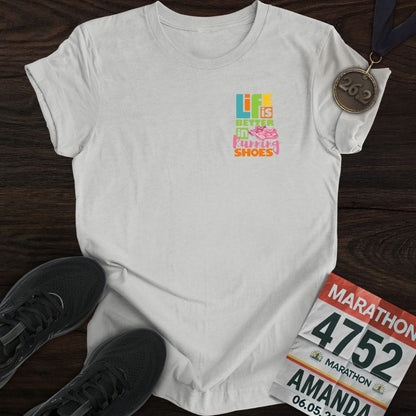 Printify T-Shirt Sport Grey / S Life Is Better In Running Shoes T-shirt