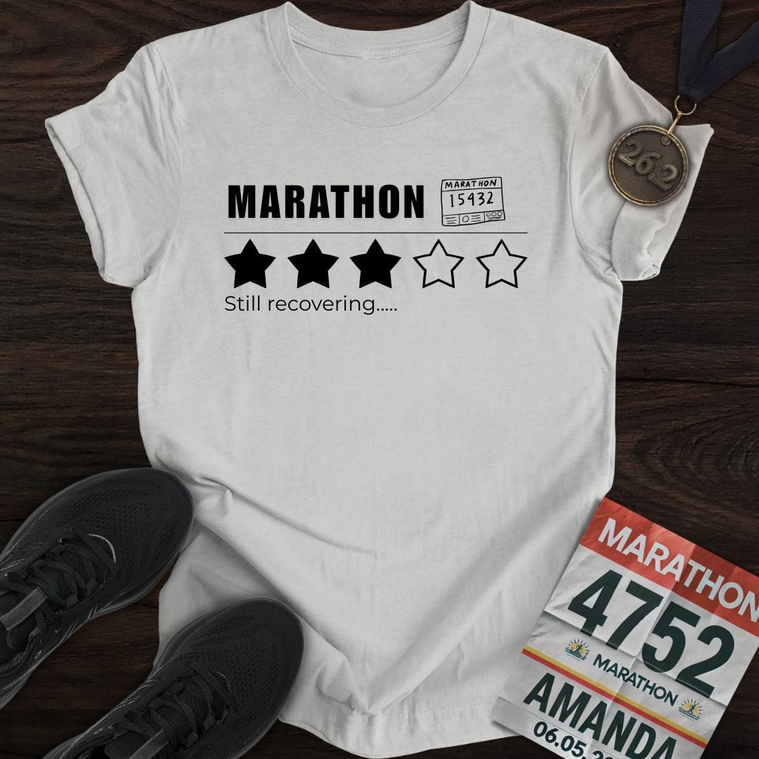 Printify T-Shirt Sport Grey / S Marathon Score: Still Recovering T-shirt
