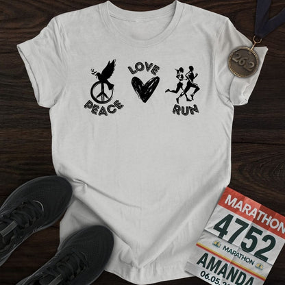 Printify T-Shirt Sport Grey / S Peace Love RUN