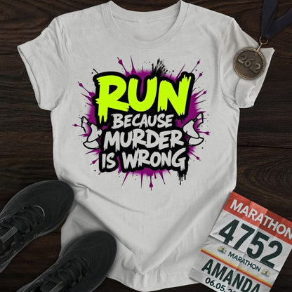 Printify T-Shirt Sport Grey / S Run Against Murder T-shirt
