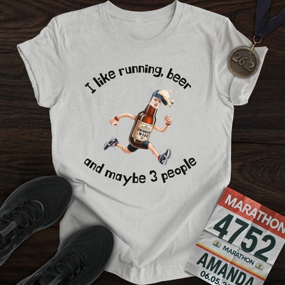 Printify T-Shirt Sport Grey / S Run And Beer T-Shirt