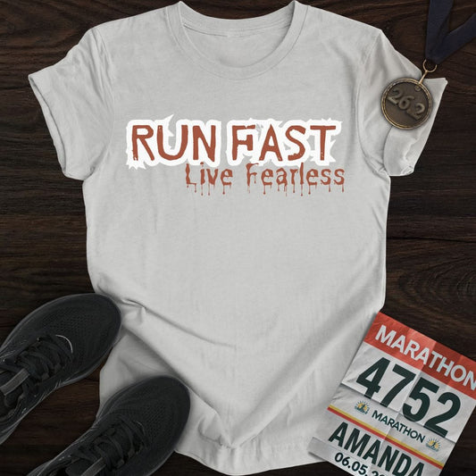 Printify T-Shirt Sport Grey / S Run Fast Live Fearless T-Shirt