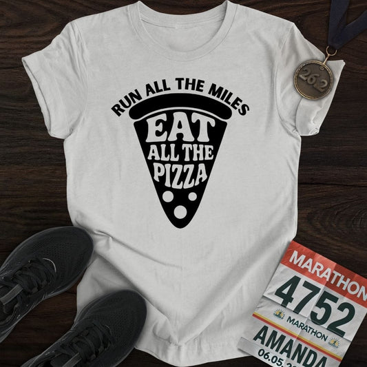 Printify T-Shirt Sport Grey / S Run For Pizza T-Shirt