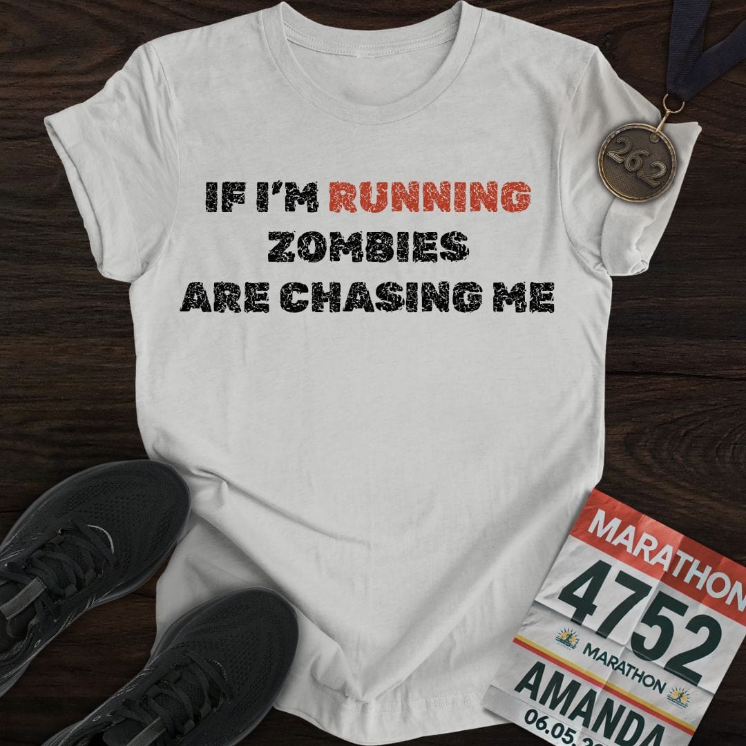 Printify T-Shirt Sport Grey / S Run From Zombies T-Shirt