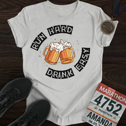 Printify T-Shirt Sport Grey / S Run Hard Drink Easy