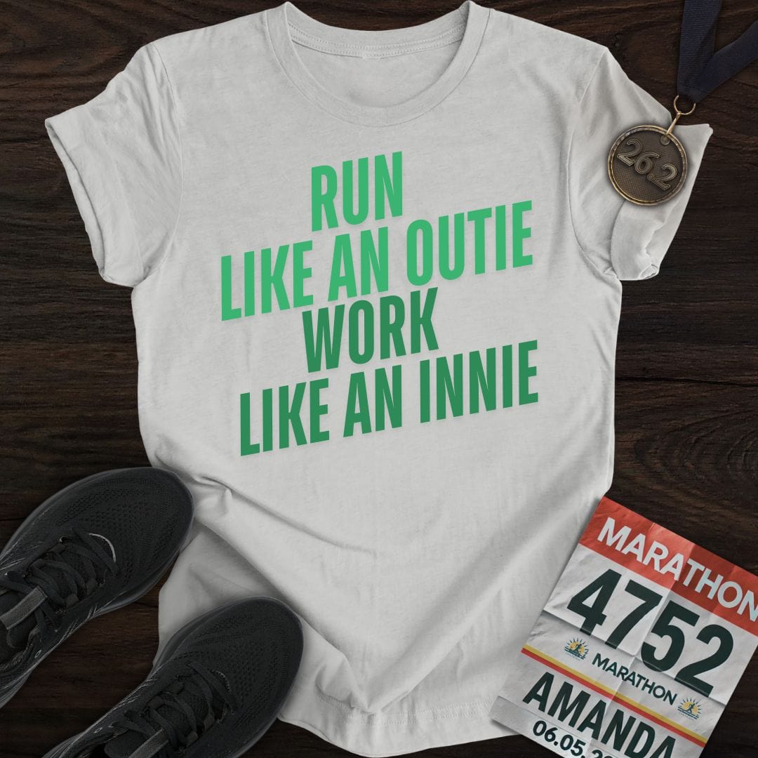 Printify T-Shirt Sport Grey / S Run Like an Outie, Work Like an Innie T-shirt
