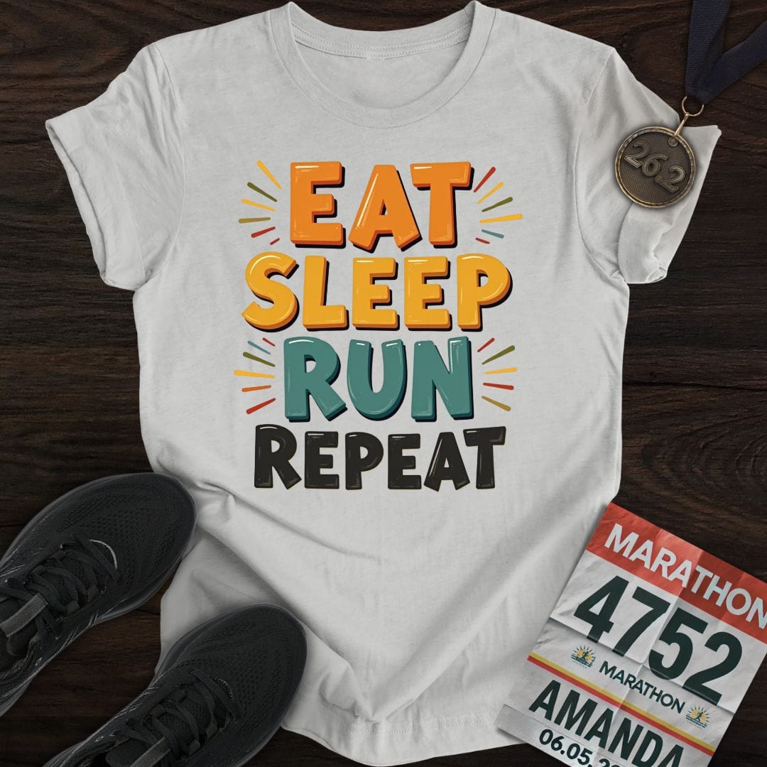 Printify T-Shirt Sport Grey / S Run Repeat Run T-shirt