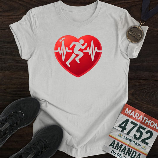 Printify T-Shirt Sport Grey / S Run with Heart T-shirt