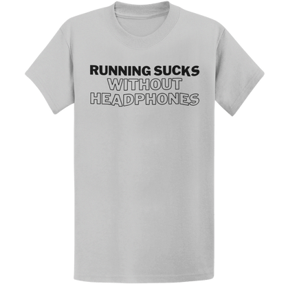 Printify T-Shirt Sport Grey / S Run Without Headphones T-Shirt